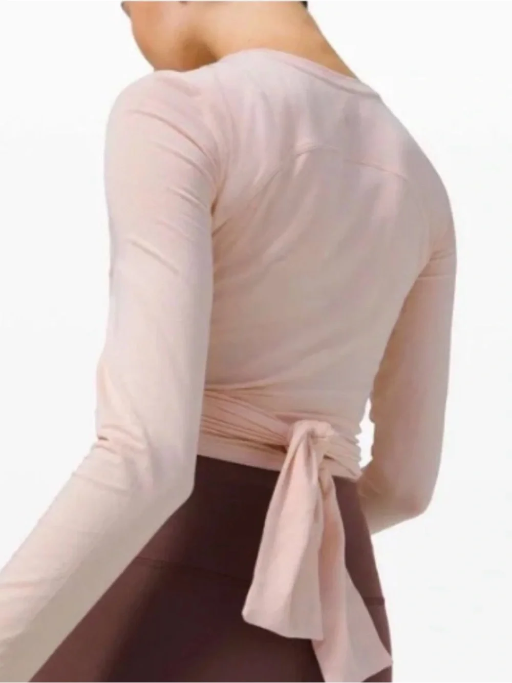 lululemon athletica Blush Pink Long-Sleeve Wrap Top